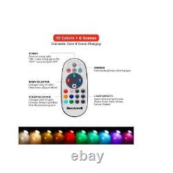 Honeywell Plug-In String Light 48 ft. Color Changing Weatherproof Black Remote