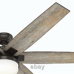 Hunter Fan 64 inch Nobel Bronze Ceiling Fan with Light Kit and Remote Control