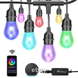 IMagic Outdoor String Lights 98 Ft 30 LED Bulbs IP65 Waterproof App Control