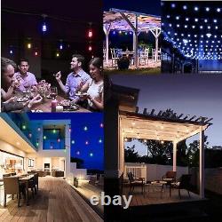 IP65 Waterproof 49Ft Patio Lights with Smart App & Voice Control 15 LED Bulbs