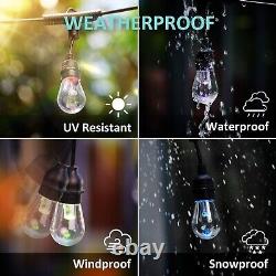 IP65 Waterproof 49Ft Patio Lights with Smart App & Voice Control 15 LED Bulbs