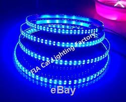 IP68 Double Row Blue-tooth 15.5 RGB Color Changing LED Wheel Lights 4PCS SET