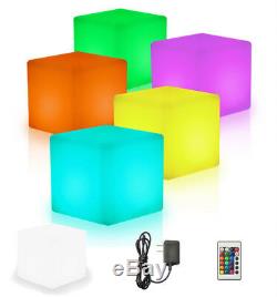 Illuminated Cocktail Tables Chair Color-Changing LED Lighting Stool Night Stand