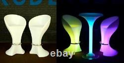 Illuminated Light Up Color Changing Led Bar Chairs Stools WithRemote Control UZO1