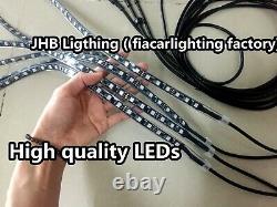 JHB 2PCS 4FT + 2PCS 6.5FT IP68 Color Change &Chasing LED Underglow Strips Lights