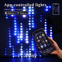 JMEXSUSS App-Controlled Color Changing Curtain Lights, 400 LED RGB String Lights