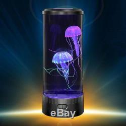 Jellyfish Lamp Shade Lava LED Electric Mood Aquarium Desk Home Bedroom Decor NEW