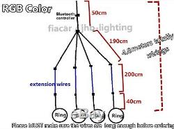 Jhb-lighting 15.5 IP68 Pro RGB Color Changing LED Wheel Rings Lights x4PCS Set
