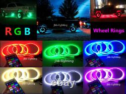 Jhb-lighting 4PCS 15.5RGB Color Changing Bluetooth Control LED Wheel Lights SET