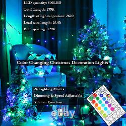 Joomer Color Changing String Lights, 279Ft 800 LED 17 Colors LED String Lights Ou
