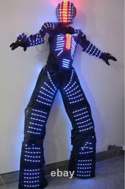 LED 7 Color Change Robot Clothing Costume Suit Illuminated for Dance Show Party