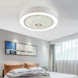 LED Ceiling Fan Transparent Light kit Color Change Lamp Dimmable+Remote Control
