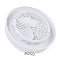 LED Ceiling Fan Transparent Light kit Color Change Lamp Dimmable+Remote Control