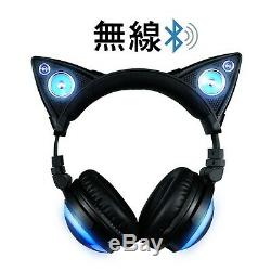 LED High Function Wireless Cat Ear Headphones Color Changing AXENT WEAR New