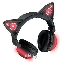 LED High Function Wireless Cat Ear Headphones Color Changing AXENT WEAR New
