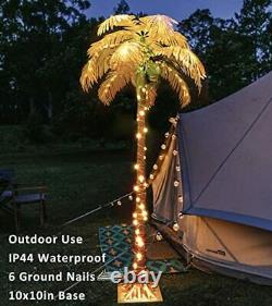 LED Lighted Palm Tree with Coconuts Color Changing Artificial Palm Tree Light