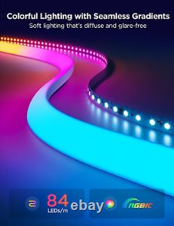 LED Neon Rope Light for Wall Lining, Work with Matter, Alexa, 16.4Ft RGBIC