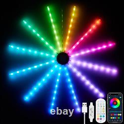 LED RGB Fireworks Light Bluetooth APP Control Smart Hanging Fireworks Lights US