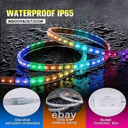 LED RGB Strip Lights Dimmable Color Change with Remote For Outdoor Indoor