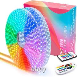 LED Rope Lights, 150 Ft SMD 5050 Water-Resistant Color Changing Strip Light Outd
