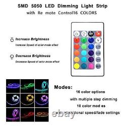 LED Rope Lights, Waterproof 16 Colors Changing RGB Strips 150FT Multicolor