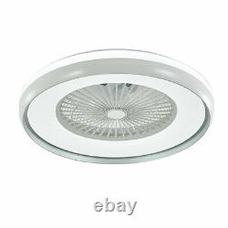 LED Round Ceiling Fan Light 23.5 Modern 3 Color Change Lamp Remote Control FAST