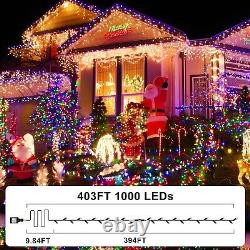 LED String Lights 403FT 1000 LED Color Changing with Remote 11 Modes & Timer