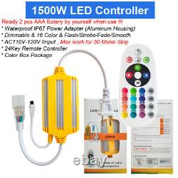 LED Strip Lights 384Ft 5050 RGB Room Light with IR Remote Controller