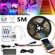 LED Strip Lights 5050 RGB Bluetooth Color Changing Music Sync Remote for Room TV