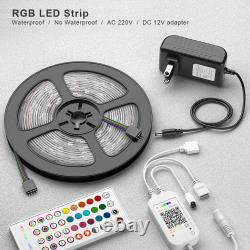 LED Strip Lights RGB App Remote Color Changing Tape Lamps For Party Room Bar TV