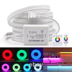 LED Strip Neon Light RGB Colour Changing Tape Waterproof 220V Outdoor Lighting