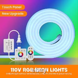 LED Strip Neon Light RGB Colour Changing Tape Waterproof 220V Outdoor Lighting