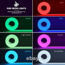 LED Strip Neon Light RGB Colour Changing Tape Waterproof 220V Outdoor Lighting