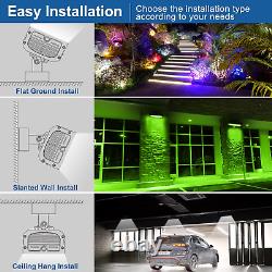 LED Wall Washer Lights RGBW 5000K Color Changing with RF Remote, Dimmable 144W W