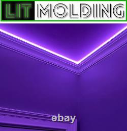 LED backlit Crown Molding, DIY install, Alexa, Google, remote control & phone