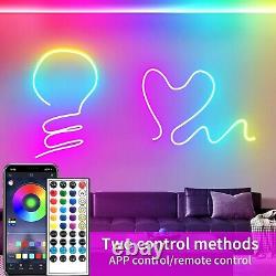 LED neon Lights Strip 66ft RGB Remote Controls Waterproof NEW