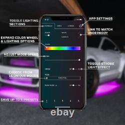 LEDGlow Bluetooth App Controlled 6pc Million Color LED Underglow Lights Kit