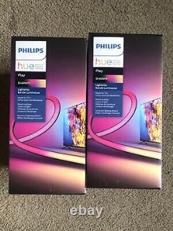 (LOT OF 2) Philips Hue Play Gradient Lightstrip 55 TV Brand New