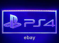 Large PlayStation 4 LED Sign Neon Light Color Changing GAME ROOM PS4 NINTENDO