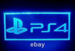 Large PlayStation 4 LED Sign Neon Light Color Changing GAME ROOM PS4 NINTENDO