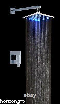 Led Shower Set with 8-Inch Shower Head Temperature Changing Color Sensor