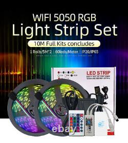 Led Strip 5050 RGB Led Background Tape Lights APP Wifi Remote Control Lamp