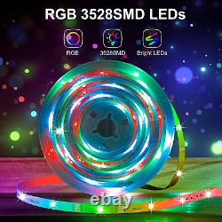 Led Strip Lights 39.37Ft, HRDJ 4PCS Battery Box Led Lights Color Changing Remote