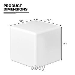 Light Up LED Color Changing Cube Stool Seat Chair Waterproof Bar Club Furniture