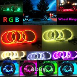 Lighting 4x 15.5 IP68 RGB Color Changing Bluetooth LED Wheel Rings Lights 2021