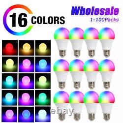 Lot 16 Color Changing Light E27 RGB LED Lamp Bulb with Wireless Remote Control