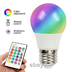 Lot RGBW LED Light Bulb 16 Color Changing Dimmable E27 Lamp With Remote Control
