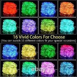 Luces de Cuerda Cambiantes de Color132 Pies 400 LED para Exteriores con Enchufe