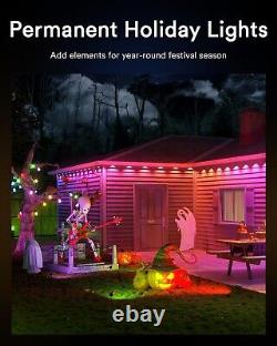 Lumary Permanent Outdoor Eave Lights 65FT w 39 LED Smart RGB APP Voice Remote