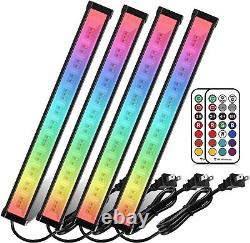 MEIKEE 4 Pack 25W RGB LED Wall Washer Light, Color Changing LED Strip Light